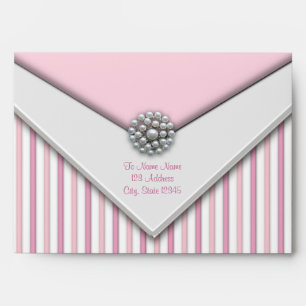 Pink Stripes Envelopes