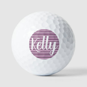Pink stripes golf balls