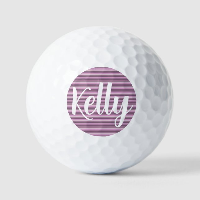 Pink stripes golf balls (Front)