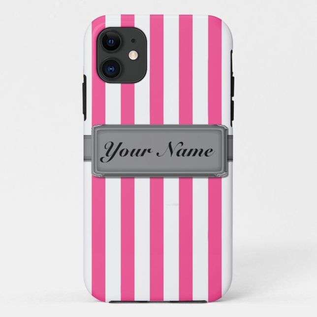 Pink stripes iPhone 5 Case-Mate ID™ Case (Back)