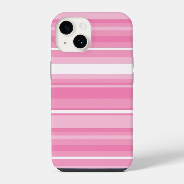 Pink stripes iPhone case (Back)