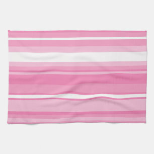 Pink stripes kitchen towel