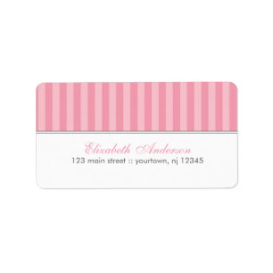 Pink Stripes Labels