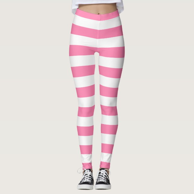 Pink Stripes Leggings (Front)