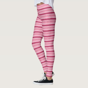 Pink stripes leggings