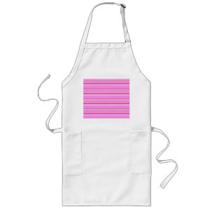 Pink stripes long apron