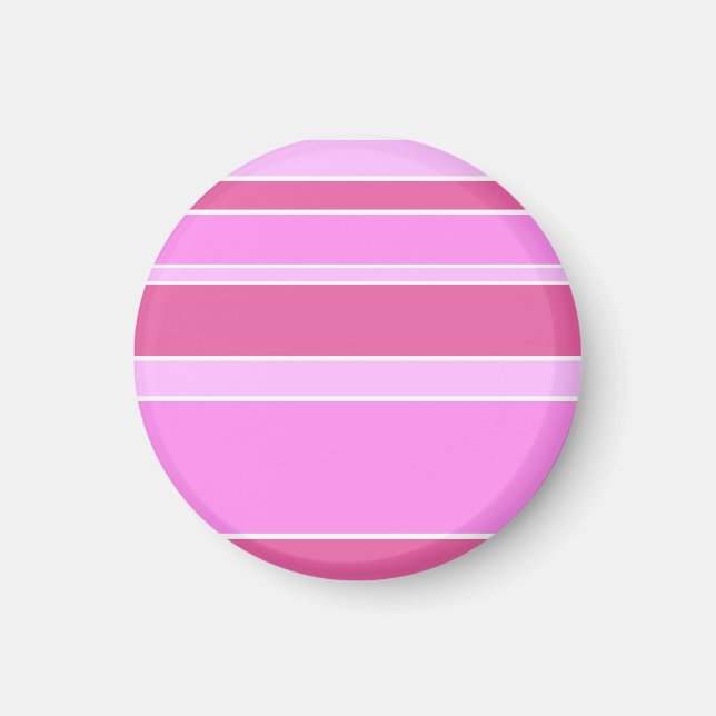 Pink stripes magnet (Front)