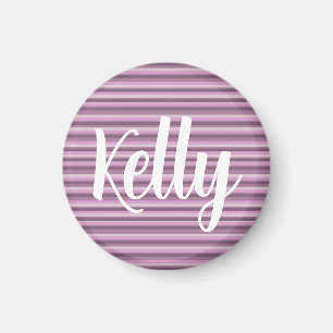 Pink stripes magnet