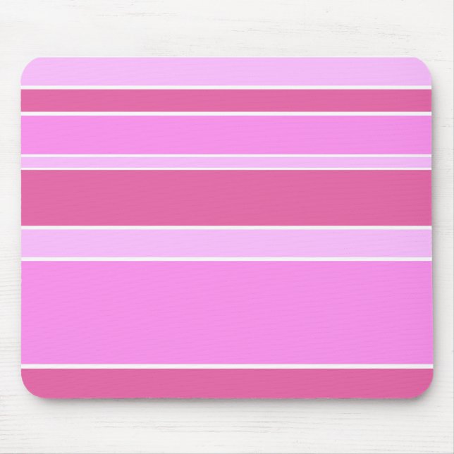 Pink stripes mouse pad (Front)