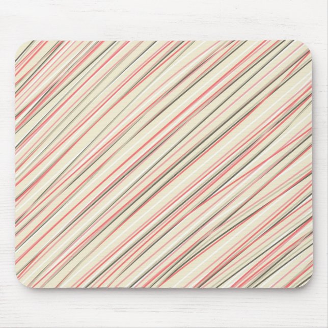 Pink Stripes Mouse Pad (Front)