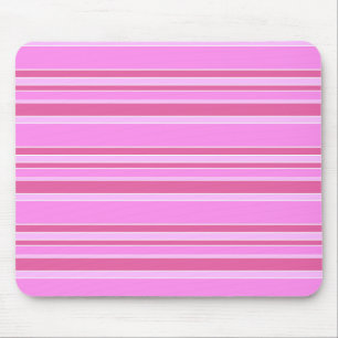 Pink stripes mouse pad