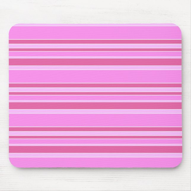 Pink stripes mouse pad (Front)
