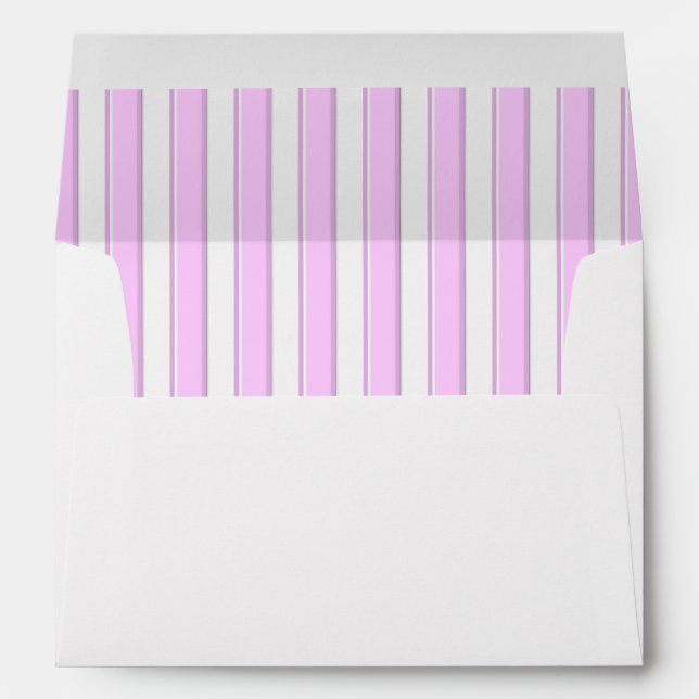 Pink Stripes on White A7 Envelope (Back (Bottom))