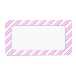 Pink Stripes on White Blank Shipping Labels