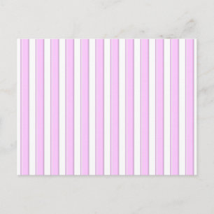 Pink Stripes on White Postcard