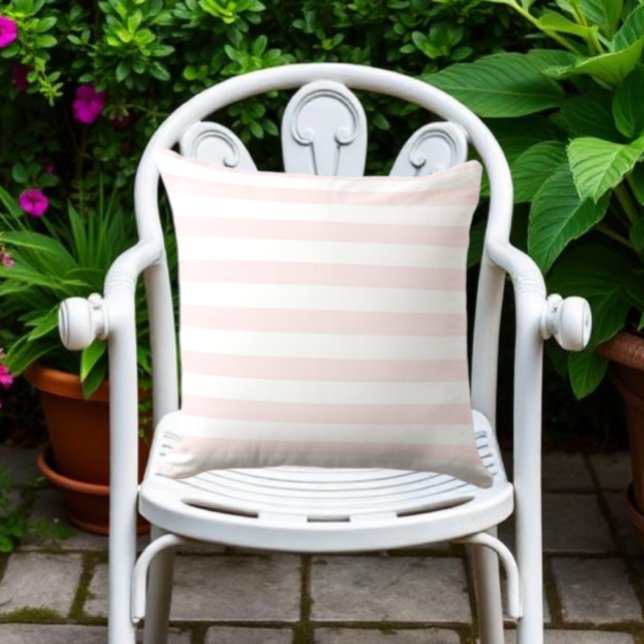 Pink Stripes Outdoor Pillow (Creator Uploaded)