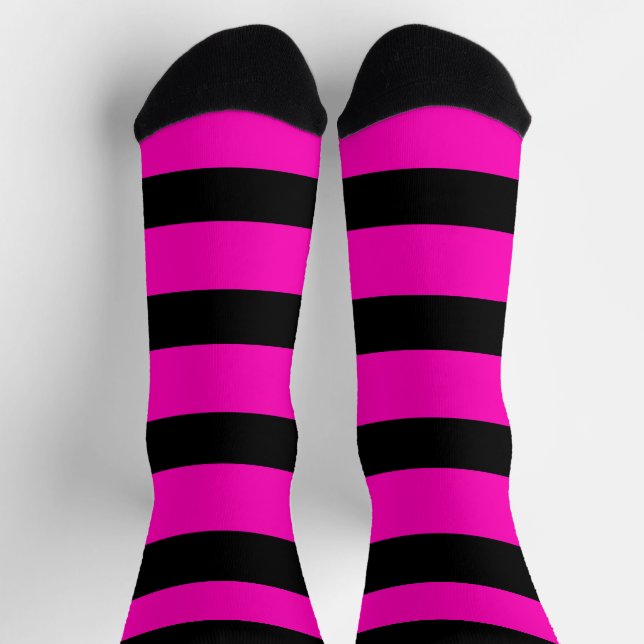Pink stripes pattern socks (Top)