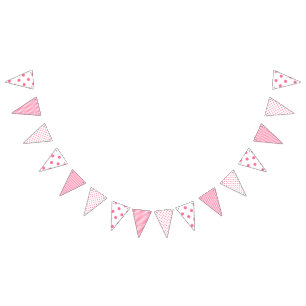 Pink Stripes & Polkadots -  Party Bunting Banner
