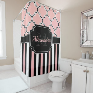 Pink Stripes & Quatrefoil