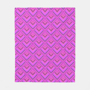 Pink stripes scale pattern fleece blanket