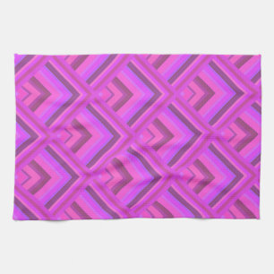Pink stripes scale pattern kitchen towel