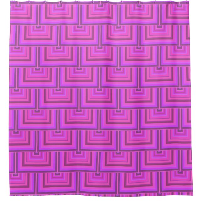 Pink stripes square scales pattern (Front)