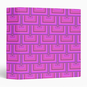 Pink stripes square scales pattern binder
