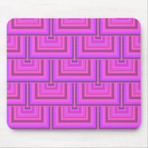 Pink stripes square scales pattern mouse pad