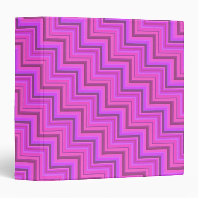 Pink stripes stairs pattern binder (Front/Spine)