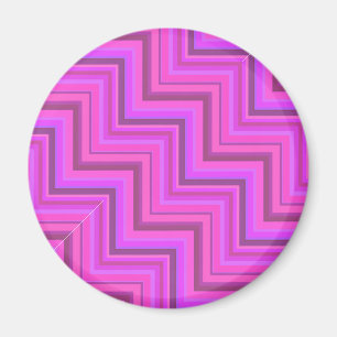 Pink stripes stairs pattern magnet