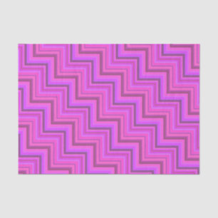 Pink stripes stairs pattern tissue paper