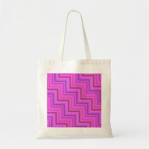 Pink stripes stairs pattern tote bag