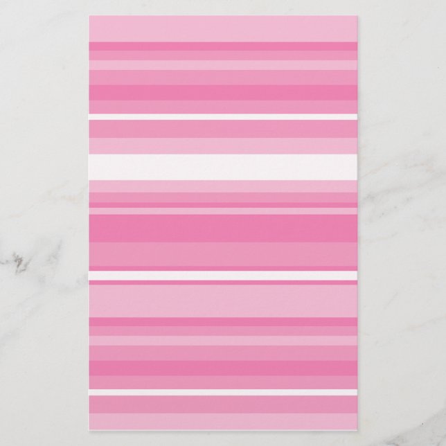 Pink stripes stationery (Front)