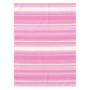 Pink stripes tablecloth