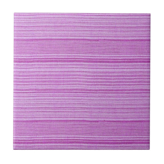 pink stripes textiled tile (Front)
