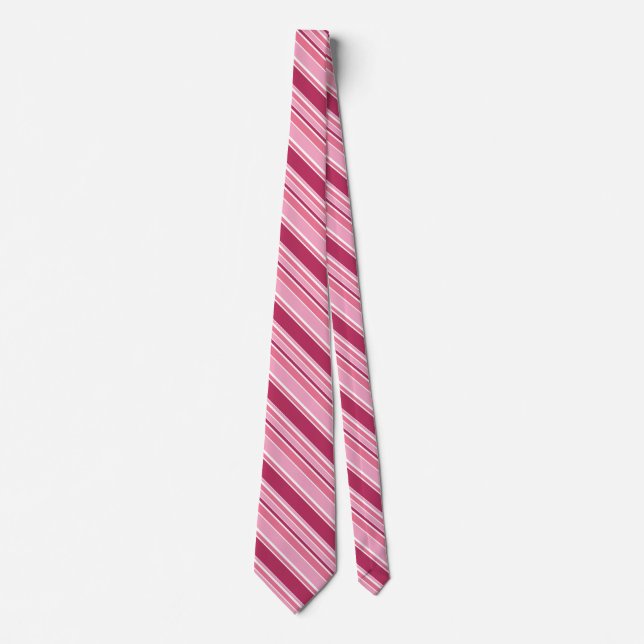 Pink stripes tie (Front)