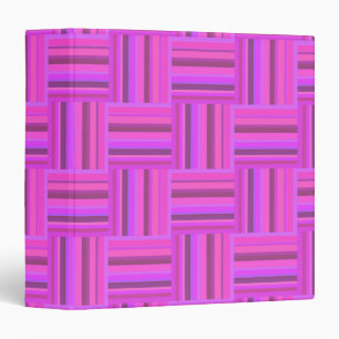Pink stripes weave pattern binder