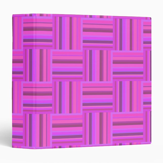 Pink stripes weave pattern binder (Front/Spine)