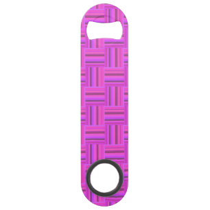 Pink stripes weave pattern speed bottle opener