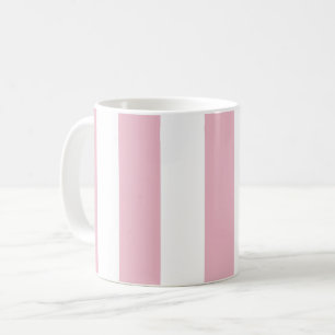 Pink Stripes, White Stripes, Striped Pattern Coffee Mug