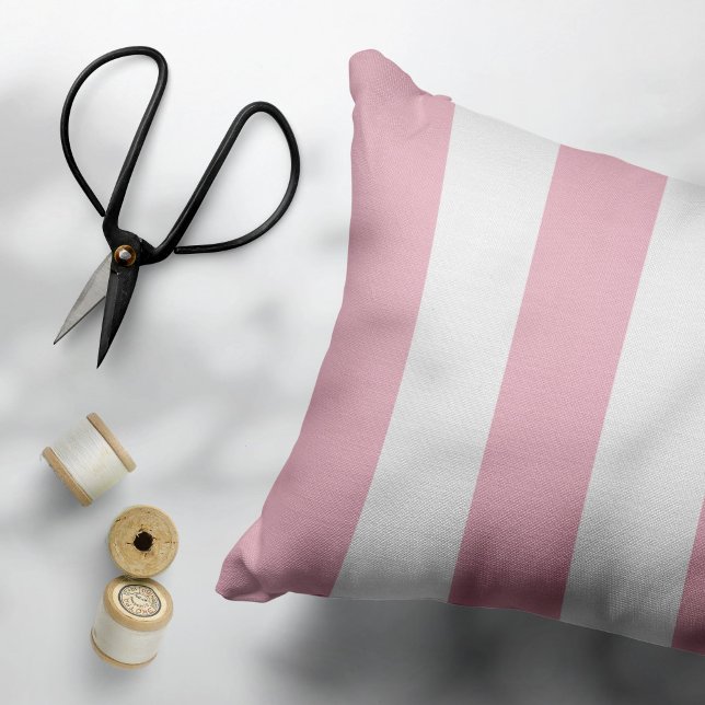 Pink Stripes, White Stripes, Striped Pattern Pillowcase (Creator Uploaded)