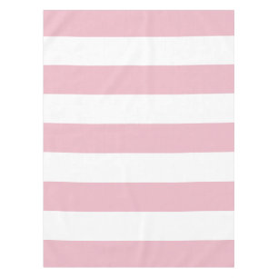 Pink Stripes, White Stripes, Striped Pattern Tablecloth