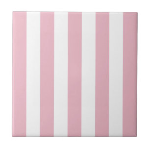 Pink Stripes, White Stripes, Striped Pattern Tile
