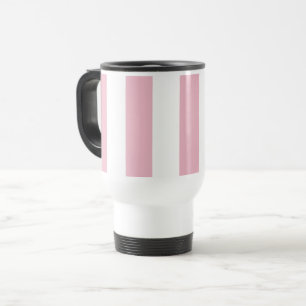Pink Stripes, White Stripes, Striped Pattern Travel Mug