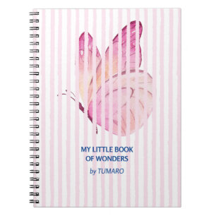 Pink Stripes with a hidden butterfly Notebook