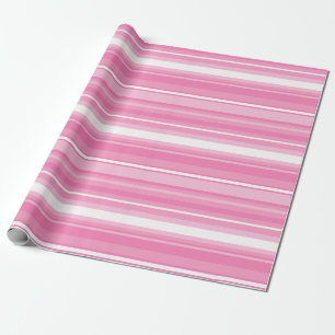 Pink stripes wrapping paper