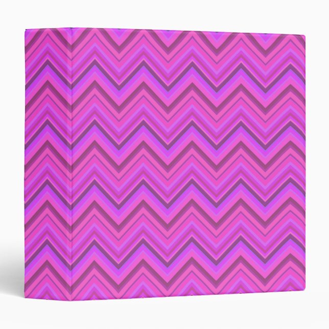 Pink stripes zigzag pattern binder (Front/Spine)