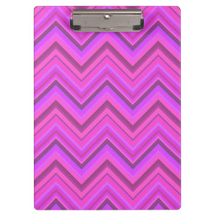 Pink stripes zigzag pattern clipboard