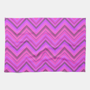 Pink stripes zigzag pattern kitchen towel