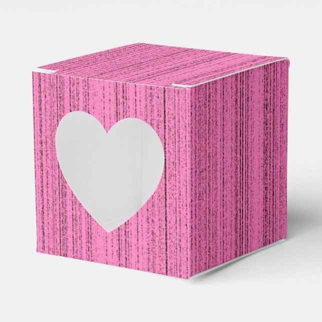 Pink Strips Favor Box (Front Side)